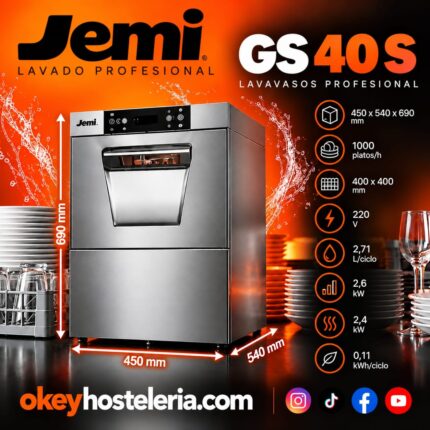 Lavavasos Jemi cesta 40 cm altura copa 22 cm