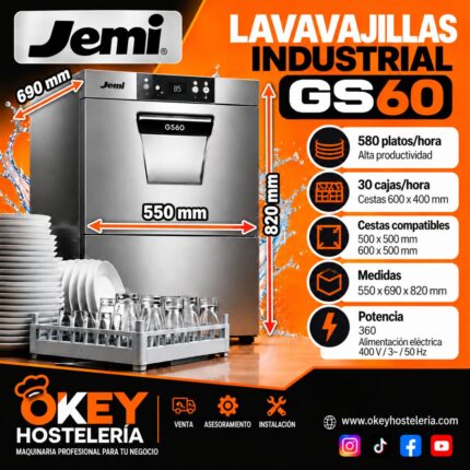 Lavavajillas Jemi cesta 60