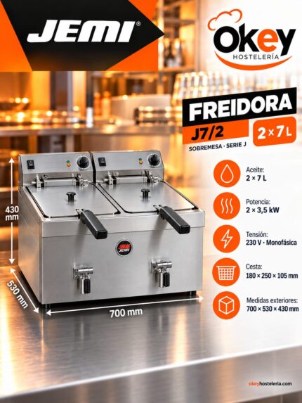 Freidora  Doble Electrica  7 litros Jemi